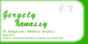 gergely nanassy business card
